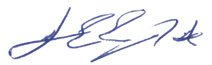 Dr. Eshbaugh's signature